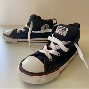 Toddler Size 9 Hightop Converse Navy Blue